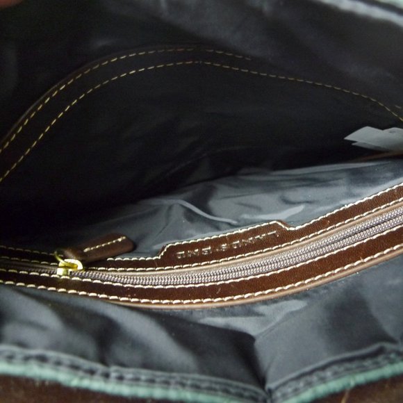 Lands' End leather trimmed quilted crossbody bag - Picture 8 of 9